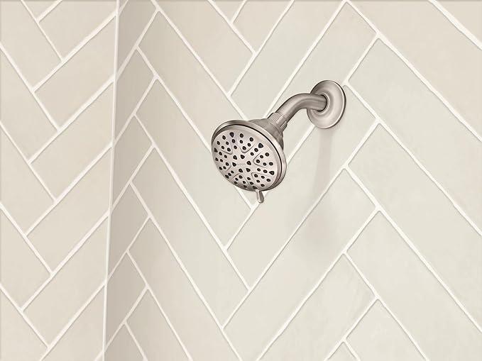 Moen Attune 8-Function Wall Mount Fixed Showerhead, Spot Resist Brushed Nickel, 218W0SRN