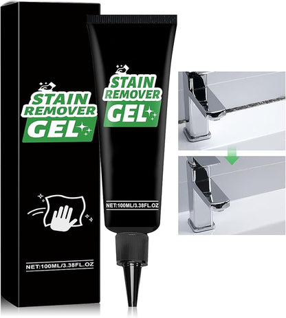 Home Stain Cleaner, Stain Remover Gel with Pointed Nozzle Highly Effective Stain Removal Gentle and Does Not Damage The Surface Multi-Purpose Cleaning for Kitchen and Bathroom, 3.33 OZ
