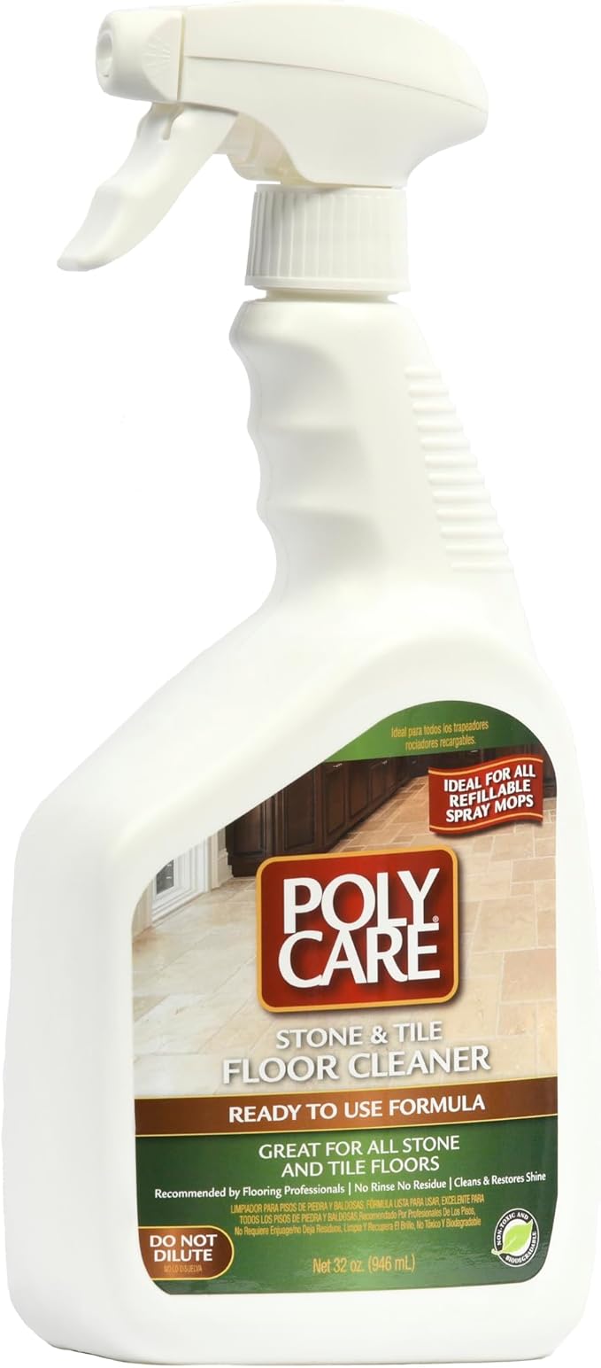 Stone & Tile Floor Cleaner Refill Spray - 32 fl oz - Fresh- Refill for Spray Mops and Spray Bottles - Residue-Free Floor Cleaning Solution for Stone & Tile or Laminate Floors