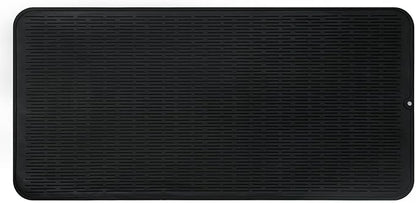 MicoYang Silicone Dish Drying Mat for Multiple Usage,Easy clean,Eco-friendly,Heat-resistant Silicone Mat for Kitchen Counter or Sink,Refrigerator or Drawer Liner Black 5XL 36inches x 18inches