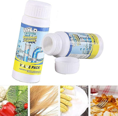 Wild Tornado Pipe Dredging Deodorizer openers Powerful Pipe Dredging Agent Powerful Sink Drain Cleaner for Kitchen Sewer Toilet Brush Closestool Clogging Cleaning Tools (2-Pcs)