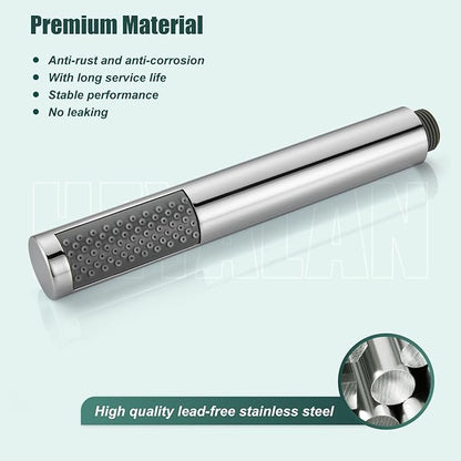 Heyalan Hand Held Shower Wand, High Pressure Handheld Head with Strong Flow, Luxury Spray for Bathroom,Single Function,Polished Chrome