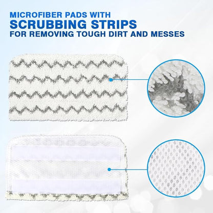 HOMEXCEL Steam Mop Replacement Pads for Shark Steam Mops S1000/S1000A/S1000C/S1000WM/and S1001C-Reusable Microfiber Steamer Scrub Mop Pads for All Hard Floors-2 Pack