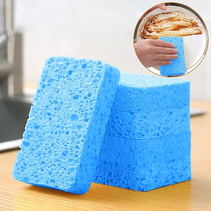 36 - Pack Non-Scratch Scrub Sponges - Sponges for Dishes and Washing Dishes, Cleaning Sponges for Kitchen Home and More（Blue）