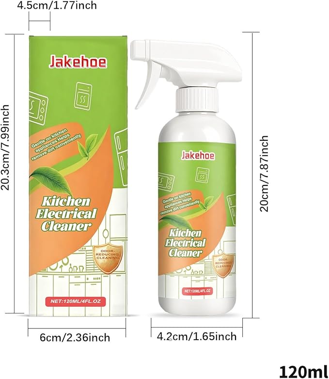 Electrolyzed Ion Kitchen Cleaner Spray,fly Cleanse Spray, Natural Enzyme Formula Multi-Purpose Cleaner for Oven, Stove, Range Hood & All Household Appliances, Easy Cleaning Solution (3pc)