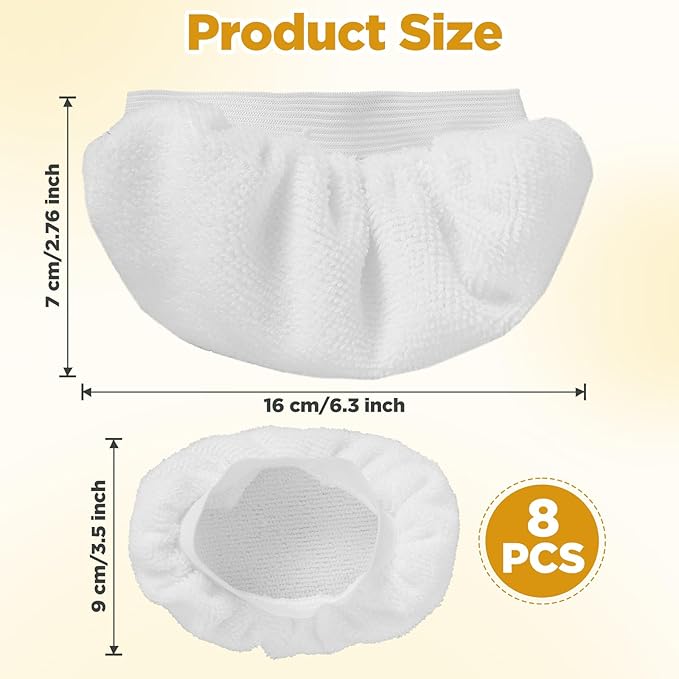 8 Pcs Steam Cleaner Pads Replacement, Reusable Microfiber Cloth Steam Mop Pads Compatible with Most Handheld & Floor Steams Cleaners for Home Cleaning