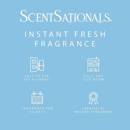 ScentSationals Linen Sea Breeze Fragrance Oil Plug In Air Freshener Refills 3-Pack - Works with Scentsationals Wall Plugs, Long-Lasting Home Fragrance, 0.8 fl oz Each, Packaging May Vary