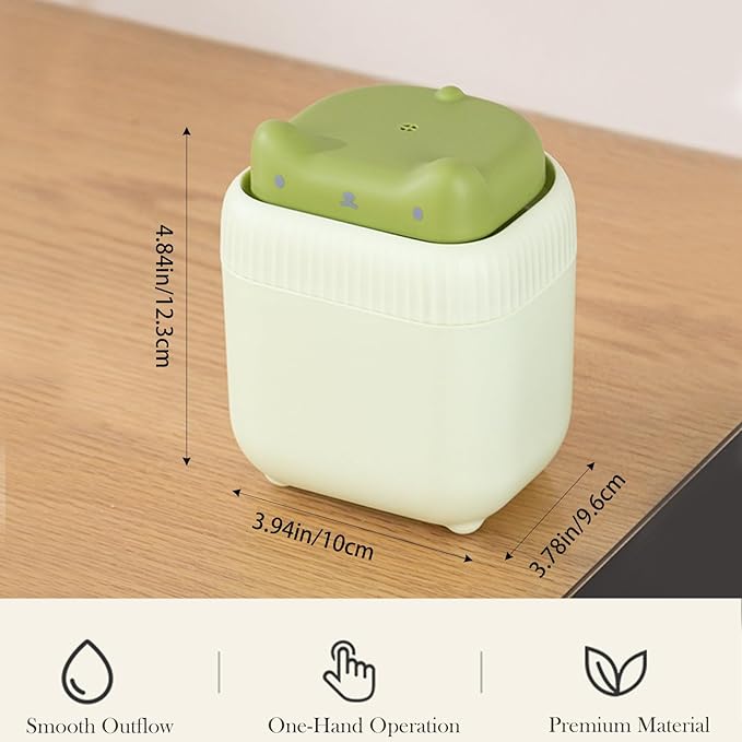 Cat-Shaped Dish Soap Dispenser - Liquid Soap Pump Dispenser for Kitchen Countertop, Ideal for Dishwashing Liquid (Green)