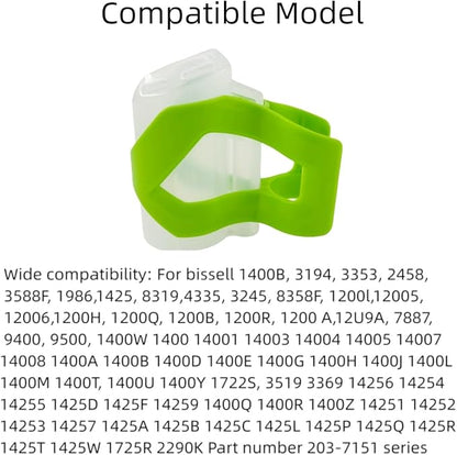 1400B Green Vacuum Hose Self-Cleaning Tool Attachment Compatible With Bissell 1400B 3194 3353 2458 3588F 1986 1425 1400W 1725R Replacement Part #1613828