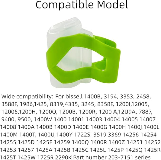 1400B Green Vacuum Hose Self-Cleaning Tool Attachment Compatible With Bissell 1400B 3194 3353 2458 3588F 1986 1425 1400W 1725R Replacement Part #1613828