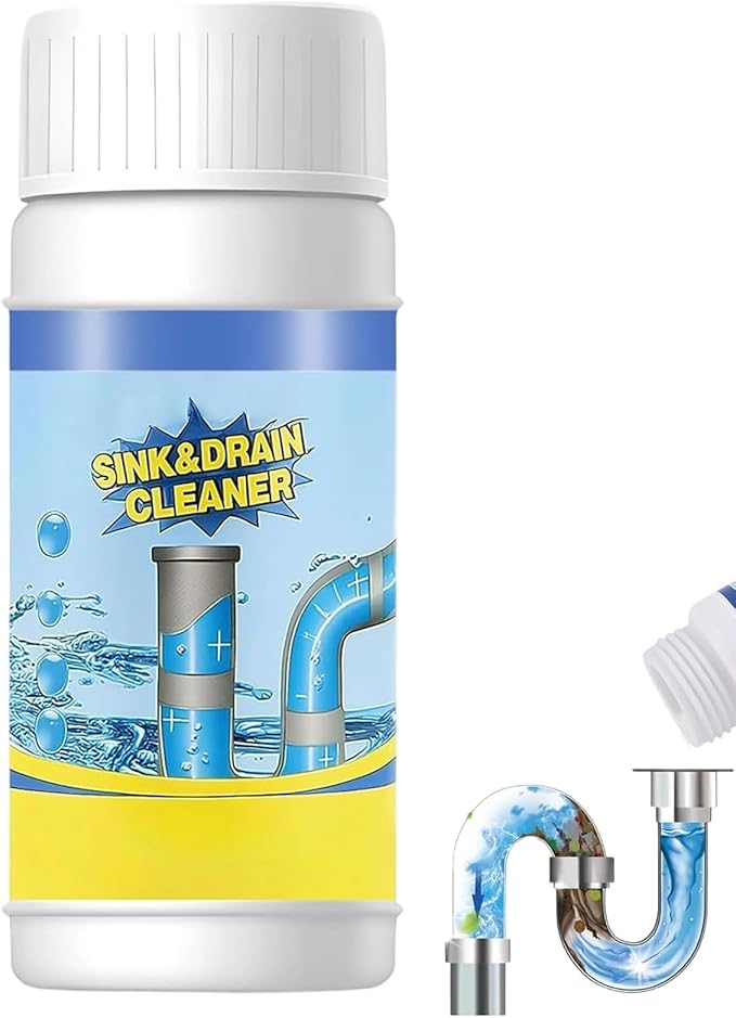Sink & Drain Cleaner Powder, Quick Foaming Heavy Duty Clog Remover for Kitchen, Bathroom, Shower & Sewer Drains, 2026 New Multi-functional Pipeline Dredging Agent (1Pcs)