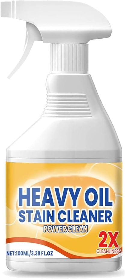 Cleaner and Polish for Kitchen Cabinets, 2x Heavy Oil Stain Cleaner Spray, 100ML All-Purpose Kitchen Degreaser for Range Hoods, Cabinets & Grills, Powerful Grease Removal Cleaning Agent (1)