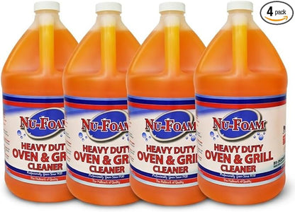 Nu-Foam Heavy Duty Oven and Grill Cleaner, 1 Gallon, Professional Grade, 4-Pack