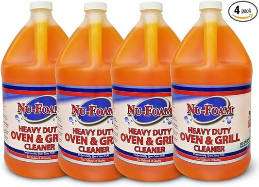 Nu-Foam Heavy Duty Oven and Grill Cleaner, 1 Gallon, Professional Grade, 4-Pack