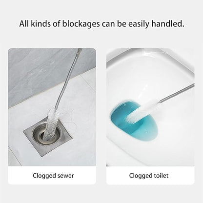 2PCS Multiuse Drain Cleaner for Kitchen Bathroom Sink Drain Unclogging Efficient Removal of Hair Greases Food Debris