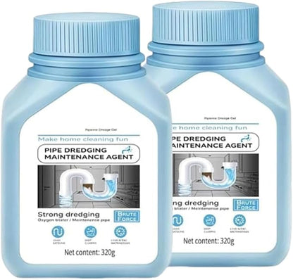 Powerful Drain & Pipe Clog Remover, Pipeline Dredging Agent, Unclog Sink Drain Cleaner for Kitchen Shower Toilet (2PCS)