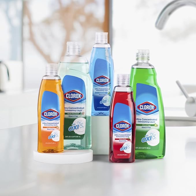 Clorox Ultra Concentrated Liquid Dish Soap with OXI, Citrus & Sage Scent - Dishwashing Detergent, Bleach-Free Formula Powers Through Grease, 26 Fl Oz