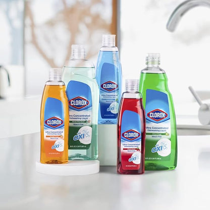 Clorox Ultra Concentrated Dishwashing Liquid Dish Soap with Oxi, Fresh Scent, 26 Fl Oz | Bleach-Free, Powers Through Grease, Perfect for Dish washing and Cleaning Dish Detergent Liquid