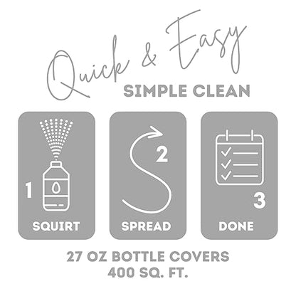 Quick Shine Hardwood Floor Luster-Polish 27oz | Plant-Derived w/Carnauba | Safer Choice, No PFAS, pH Neutral | Ready to Use Formula w/Anti-Slip Technology | Simply Squirt & Spread | Made in USA
