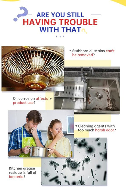 2pcs All Purpose Cleaner, Remove Stains Cleaning Spray, Lemon Breeze Scent Multipurpose Heavy Duty Degreaser, Kitchen Cleaning Supplies Removes Oil Stains On Microwave & Oven & Stove Top