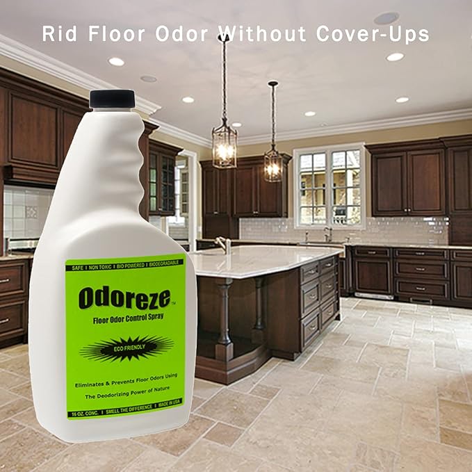Natural Probiotic Floor, Tile & Grout Deodorizing Cleaner & Spray Concentrate: 32 oz. Concentrate Makes 128 Gallons