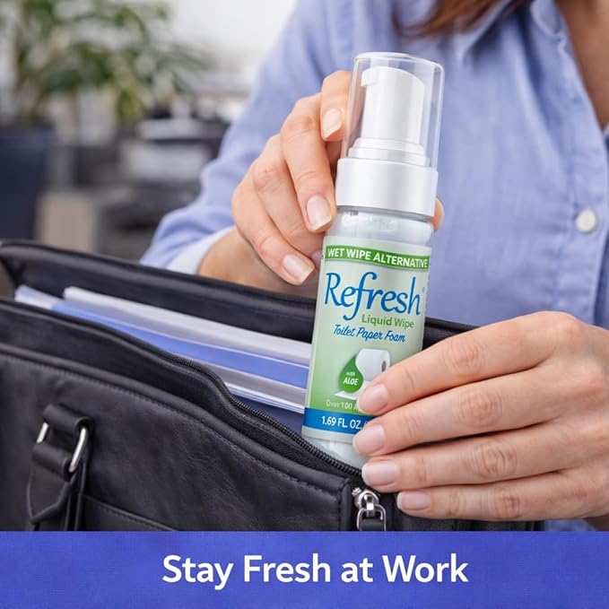Refresh Liquid Wipe: Toilet Paper Foam 50ml/250ml (Combo Pack)
