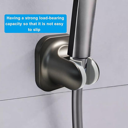 Zorfeter Adjustable Brushed Nickel Handheld Shower Head Holder, Strong Adhesive Showerhead Bracket, Bathroom Wall Mount Shower Fix Firmly and Use Conveniently