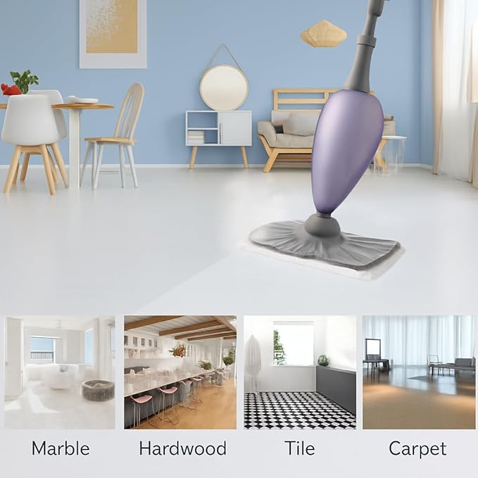 Clean Co. 6 Steam Pocket Mop Pads Compatible Replacement Pad for Shark Mops S3101W, S3250, S3250W, S3250CW, S3251N, S3101POD, SP100Q, S3251, SE200, S3251WC, FS3101, S3251_N2A, S3101CO