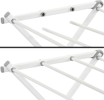 Household Essentials White 5119-1 Indoor Metal Clothes Drying Rack for Laundry