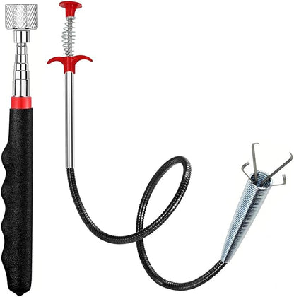 Magnetic Pickup Tool and Grabber Set, 35-inch Flexible Claw, 30-inch Telescoping Magnet with 20lb Pull Force