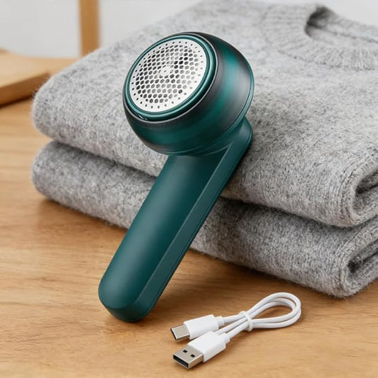 Rechargeable Fabric Shaver for Clothing 2026, Type-C Electric Lint Remover Sweater Fast Shaver for Pilling Clothes, Fuzz Fabric, Hairballs, Blankets, Home Decor (Green)