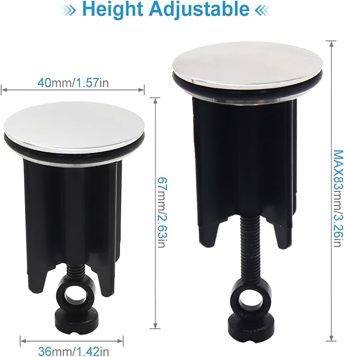 Bathroom Sink Stopper Drain Plunger Replacement Manual Lift Drain Plugs Drain Filter Wash Basin Sink Plug