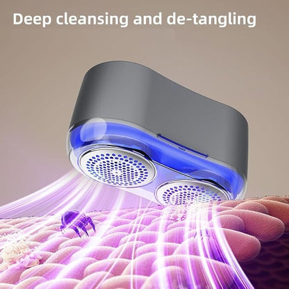 Dual-Head Fabric Shaver - Electric Lint Remover & Defuzzer, Type-C Rechargeable, 6 Steel Blades, Remove Clothes Fuzz, Lint Balls, Pills