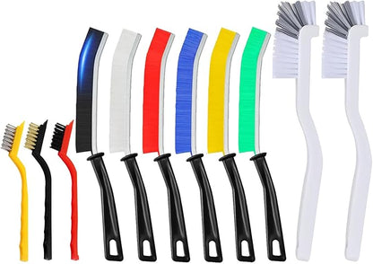 TuTuYa 11PCS Crevice Cleaning Brush Set, Deep Cleaning Groove Gap Cleaning Tool Ideal for Kitchen, Bathroom, Tiles, Corner, Grout, Sink, Faucet, Cup, Teapot, Bottle, Blender