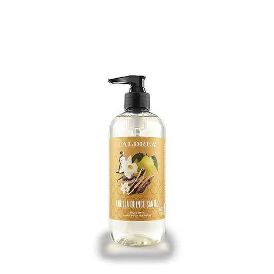 Caldrea Hand Wash Soap, Aloe Vera Gel, Olive Oil And Essential Oils To Cleanse And Condition, Vanilla Quince Santal scent, 10.8 Oz