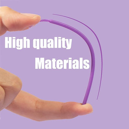 1200PCS Microswabs for Eyelash Extensions，Disposable Micro Applicators Brush for Cleaning and Applying Make-up Purple (Head Diameter: 2.0mm)