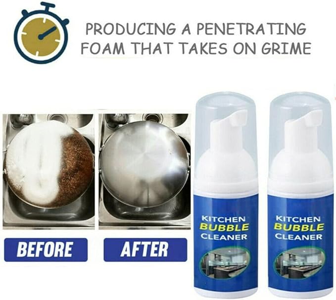 Foam Rust Remover Kitchen All-purpose Cleaning Bubble Spray, Multi-purpose Foam Kitchen Grease Cleaner, Rinse-free Cleaning Spray for Hood,pots,grill,sink (100ml)