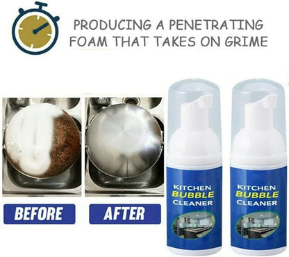 Foam Rust Remover Kitchen All-purpose Cleaning Bubble Spray, Multi-purpose Foam Kitchen Grease Cleaner, Rinse-free Cleaning Spray for Hood,pots,grill,sink (100ml)