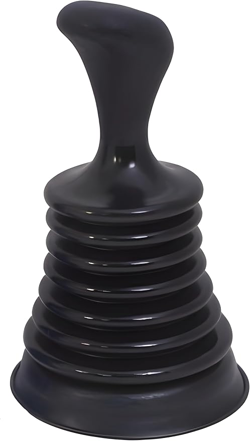 Mini Sink Plunger for Kitchen & Bathroom Drains, Powerful Bellows Clog Remover, Commercial Style Plumbing Tool for Sink, Bathtub & Shower, Compact Size, Black