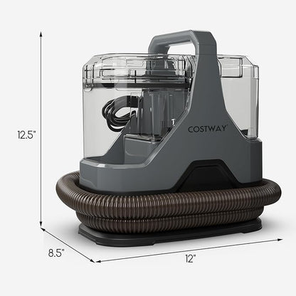 COSTWAY Upholstery Cleaner Machine, Portable Spot Cleaner with 15Kpa Powerful Suction, 600W Cleaning Machine with Versatile Attachments for Couch, Stairs, Carpet, Pet Messes