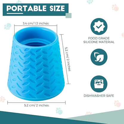 3 Pieces Portable Outdoor Shower for Dogs, Bottle Attachment Outdoor Water Sprayer Accessory, Works with Most Plastic Water or Soda Bottles from 16 oz to 2 Liters (Sky Blue)