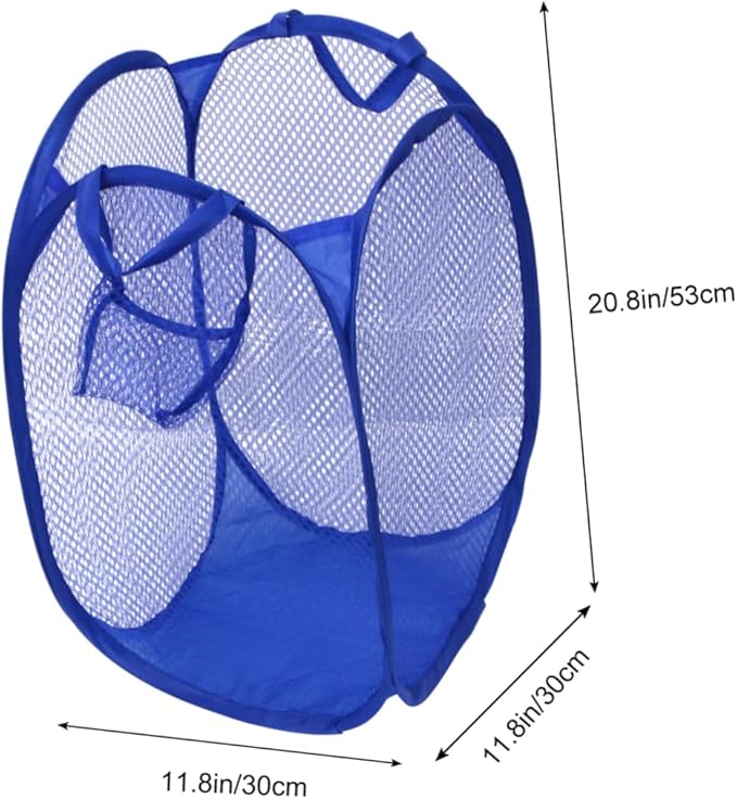 LABRIMP Laundry Basket Organizer Honeycomb Mesh Compact Foldable Laundry Hamper for Dorm
