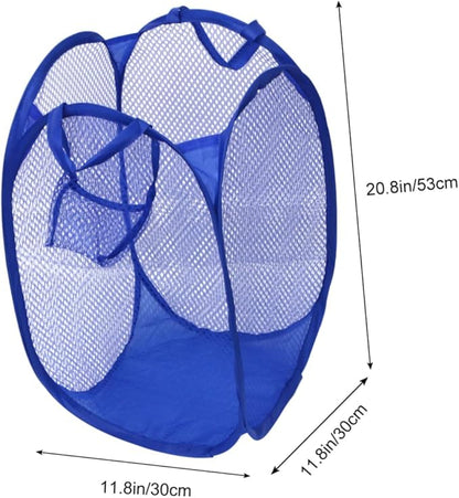 LABRIMP Laundry Basket Organizer Honeycomb Mesh Compact Foldable Laundry Hamper for Dorm