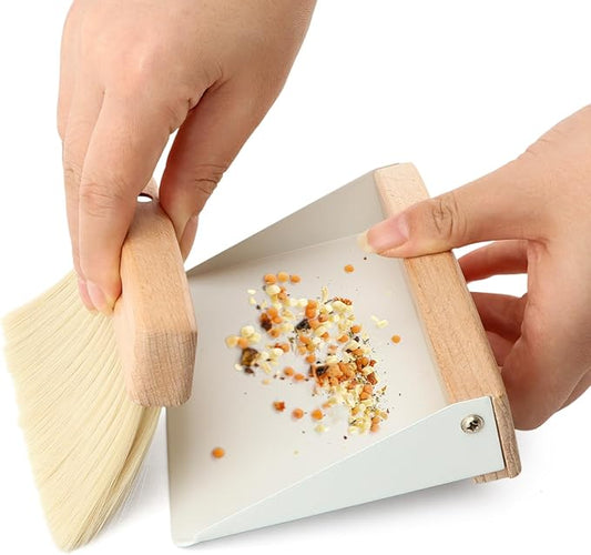 Mini Dustpan and Brush Set,Stable Dust Pans with Brush,Easy to Store and Broom and Dustpan Set,Portable Broom and Dustpan for Countertop,Table,Sofa,Furniture,Keyboard,Car,Cabinet