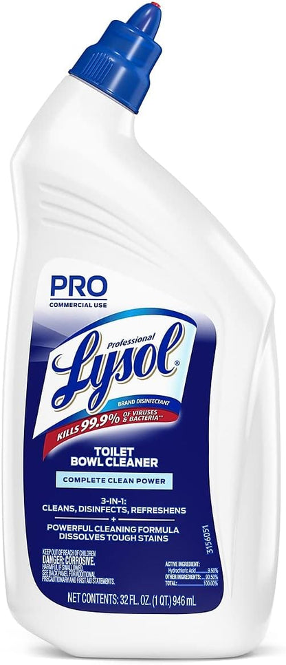 Professional Lysol, RAC74278EA, Power Toilet Bowl Cleaner, 1 Each, Blue,Green