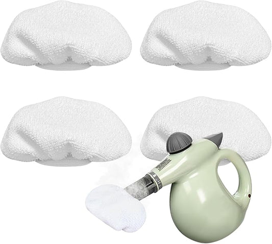 LOVECO 4 Pack Universal Microfiber Cloths for Handheld Steam Cleaner - Compatible with Bissell Steam Shot, PurSteam, Wagner Spraytech, etc - Reusable Washable Steam Cloth Accessories
