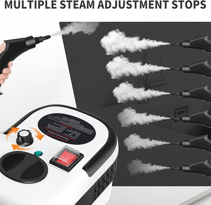 6 Level Adjustable Handheld Steam Cleaner for Home,15s Heat-Up Pressurized Steamer for Cleaning,1.29 Quarts Tank Portable Steam Cleaner Handheld for Car