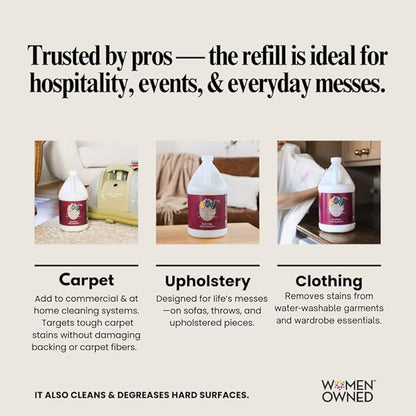 Wine Away Red Wine Stain Remover - Removes Wine Spots - Perfect Fabric Upholstery and Carpet Cleaner Spray Solution - Spray on Stain Wash and Resolve Laundry to Vanish Stain - Citrus Scent - 1 Gallon