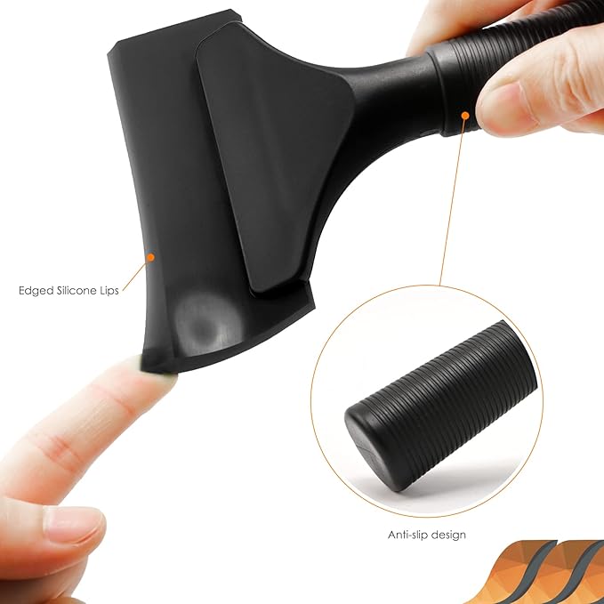 EHDIS Small Squeegee 5 inch Rubber Window Tint Windshield Scraper for Car,Glass, Mirror, Shower, Door,Bathroom Cleaning (Black, 2)