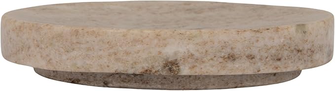 Creative Co-Op Marble Round Soapdish, Beige